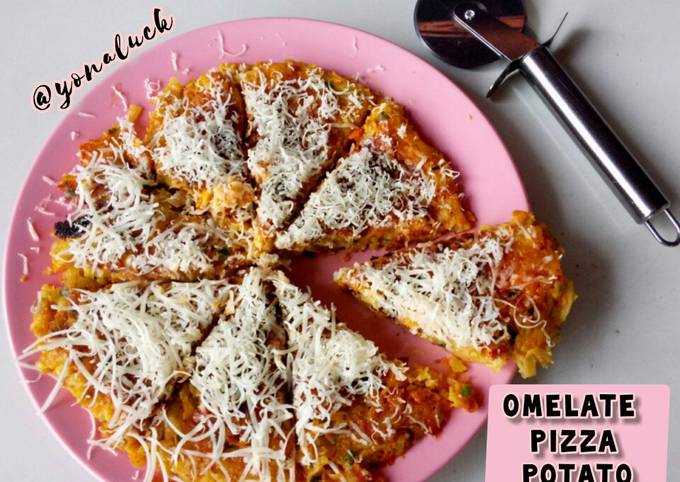 Cara Gampang Membuat Omelate Pizza Potato, Lezat