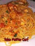 Spaghetti con Granchio, Pomodorini Freschi e Zafferano