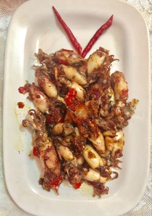 Foto resep Cumi asin balado