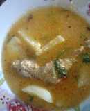 Caldito de pollo en arroz de maíz