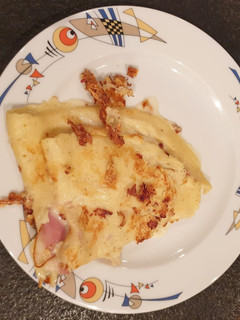 Herzhafter Pfannkuchen mit Schinken und Käse Rezepthauptbild