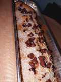 Budín saludable de harina integral con chips de chocolate y coco rallado