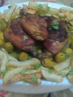 صورة لوصفة طاجين زيتون بالدجاج 😋