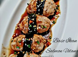 Foto resep Baso Ikan salmon Udang Nori KUKUS