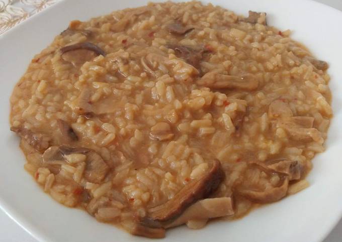 Guida passo passo a Preparare Perfetto Risotto con funghi e nduja