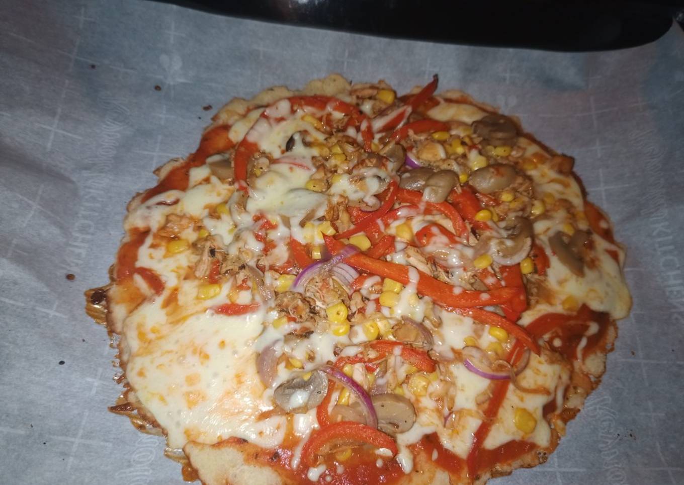 Pizza de harina de almendras