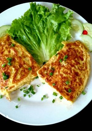 Hình của món Trứng chiên kiểu pháp.