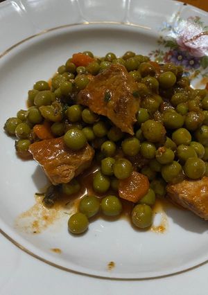 O poză a rețetei Mazăre cu carne de porc.
