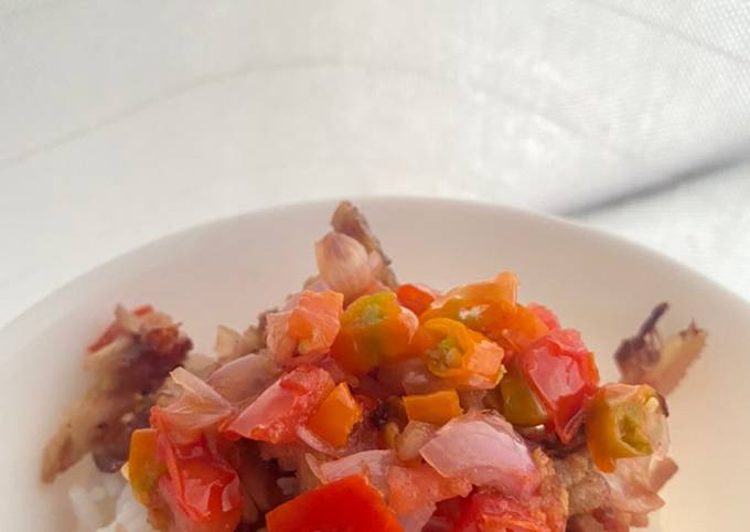 Yuk intip, Cara mudah memasak Ayam Asap Sambal Dabu Dabu  gurih