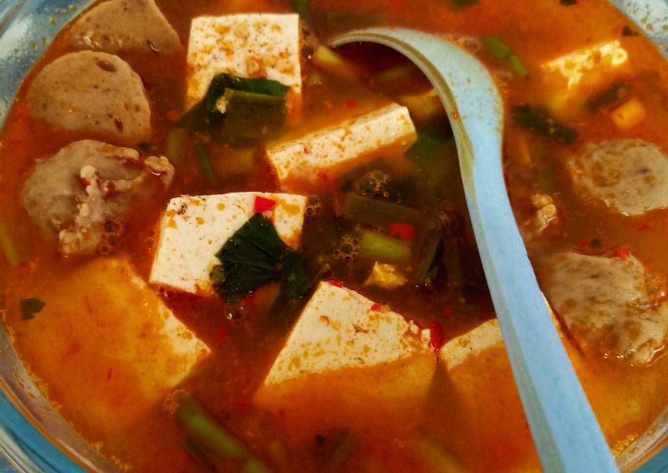 Sup Tahu Bakso Asam Pedas Segar