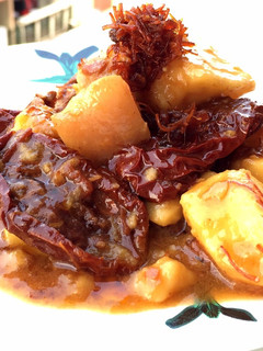 A picture of Pork Belly With Arrowhead Root In XO Sauce.