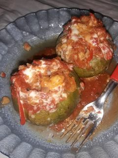 Una foto de Zapallitos rellenos vegetarianos