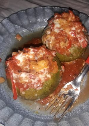 Una foto de Zapallitos rellenos vegetarianos