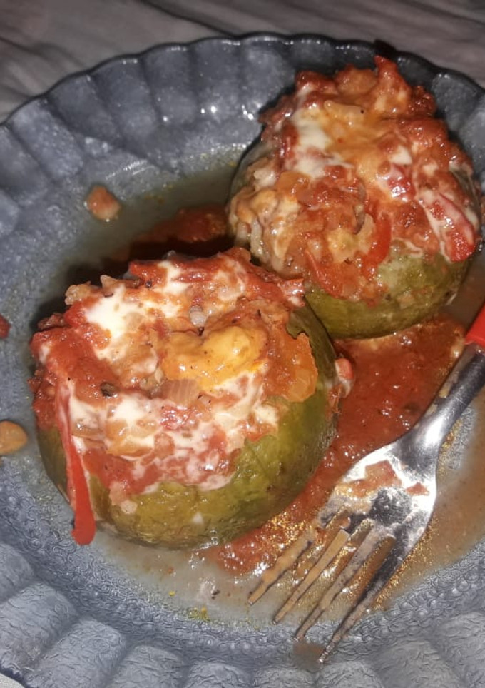 Una foto de Zapallitos rellenos vegetarianos