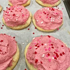 Frosted Soft Sugar Cookies A picture of Frosted Soft Sugar Cookies.
