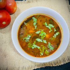 A picture of Tomato Rasam.