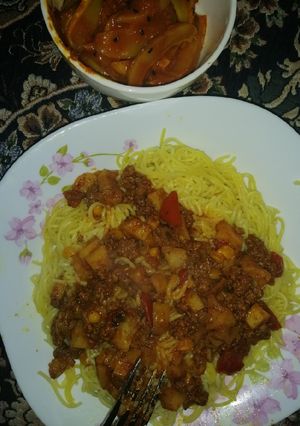 عکسی از دستور ماکارونی 🍝 عالی 😋