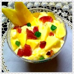 A picture of Mango Faluda Pudding.