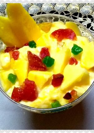 A picture of Mango Faluda Pudding.