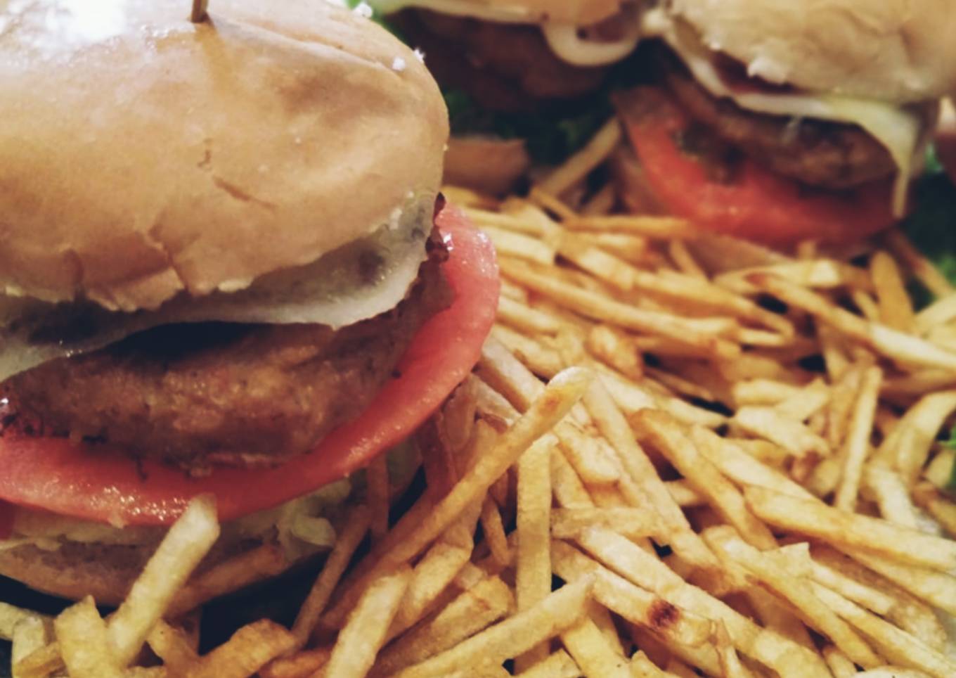 Falsa hamburguesa de jamón york