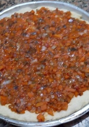 Una foto de Salsa de berenjenas y zanahoria para pizza