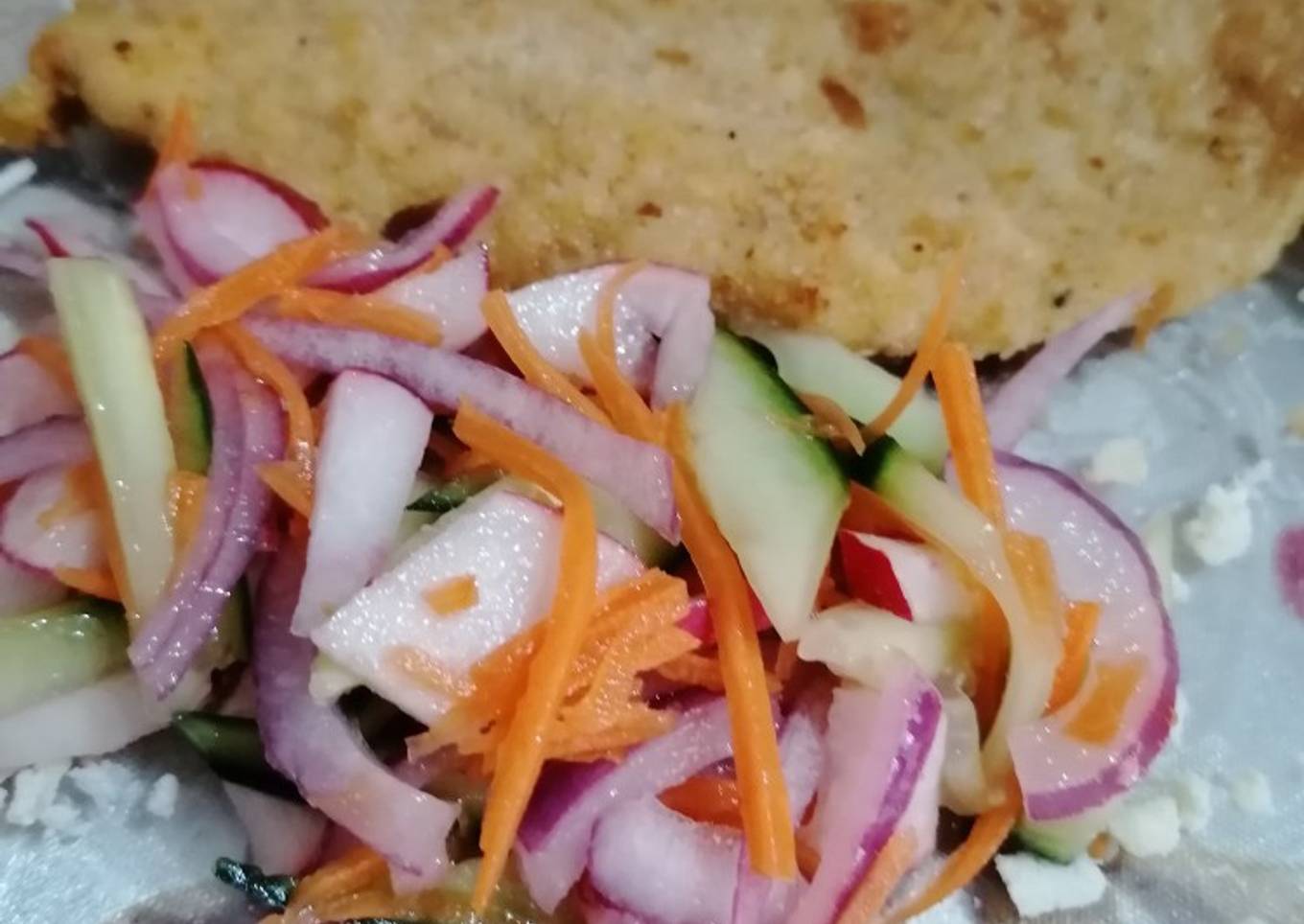 Ensalada para milanesa de pollo