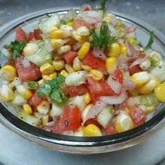 A picture of Corn Bhel/ Corn Chat.