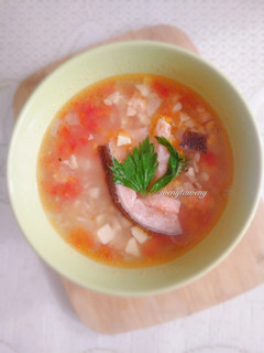 Foto resep Sup ikan Salmon (MPASI 11bulan)