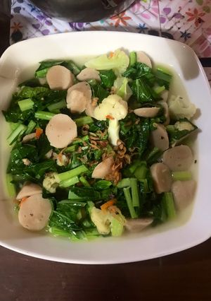 Foto resep Ca Bakso Sawi Caisim