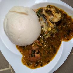 A picture of Pounded Yam.