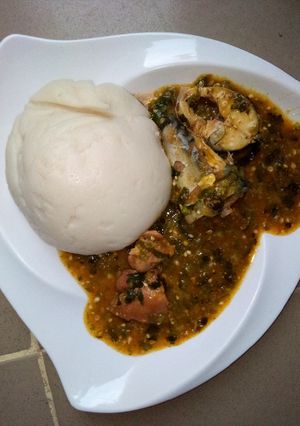 A picture of Pounded Yam.