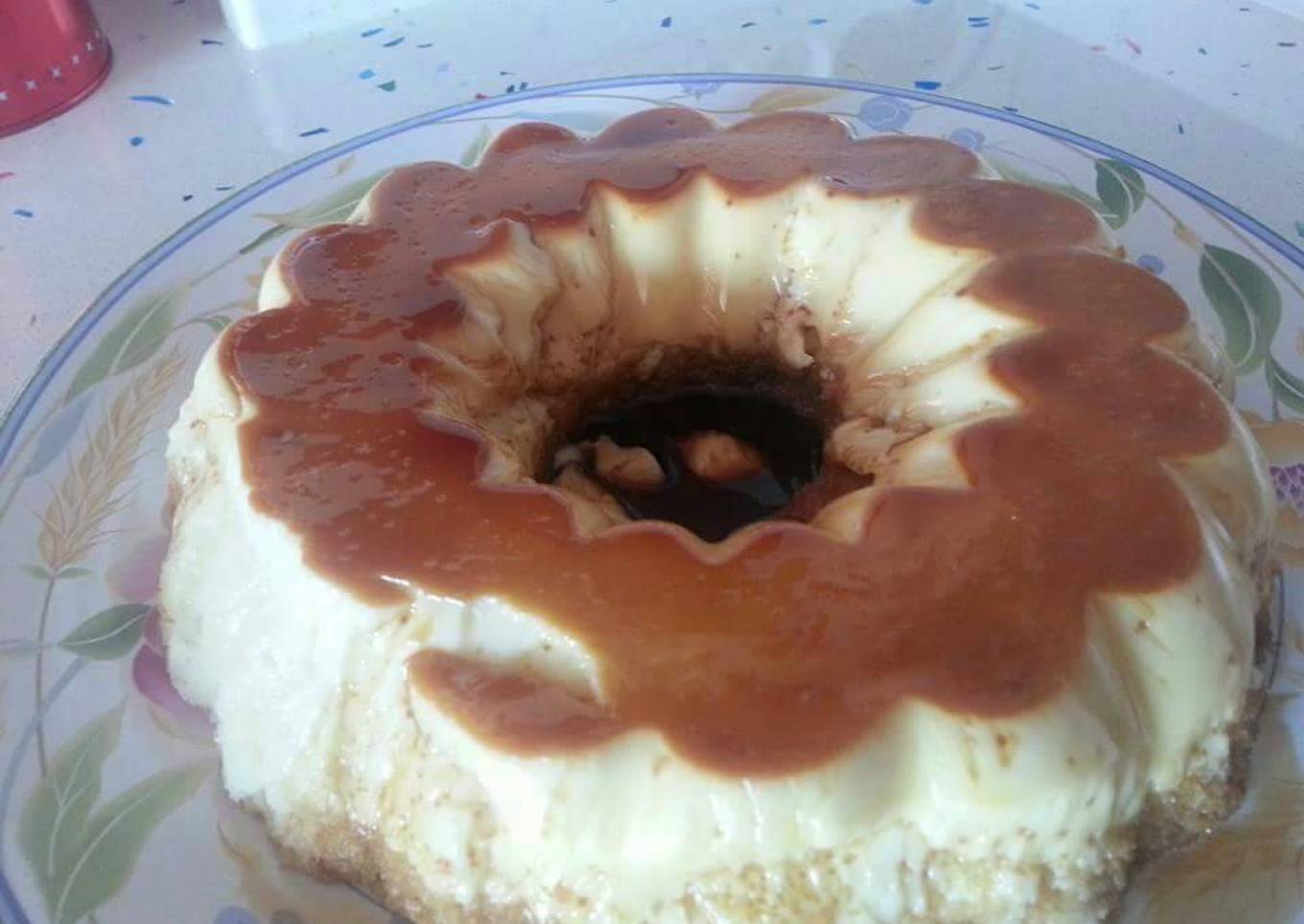 Flan de  huevos y coco