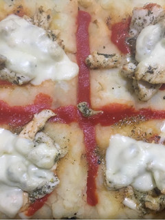 A picture of Baked Mashed Potatoes with Chicken, Cheese, and Tomato.