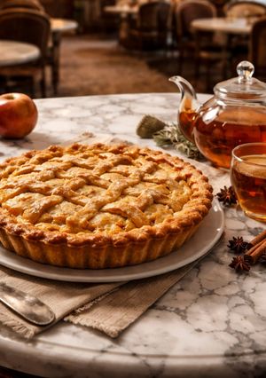 Foto de Torta de Maçã Real (Estilo Londres com Coração Brasileiro)