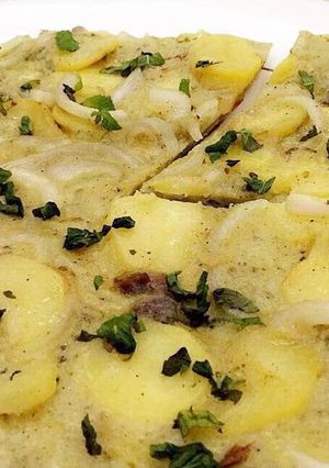 A picture of Quick and easy potato and onion tortilla.
