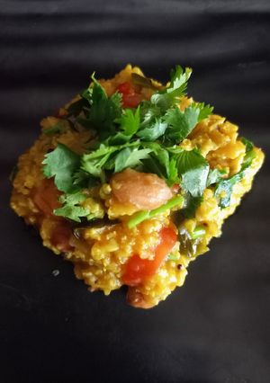 A picture of Vegetable proso Millet one pot meal.