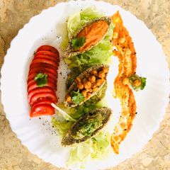 A picture of Vegan chick pea Nugget Boat #healthy#themechallenge.