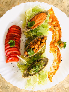 A picture of Vegan chick pea Nugget Boat #healthy#themechallenge.