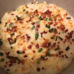 A picture of Ninja foodie/Instant Pot Twice Baked Potatoes Casserole #mommasrecipes.