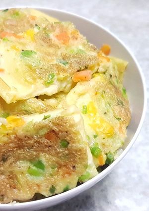 Foto resep Telur Dadar Pelangi