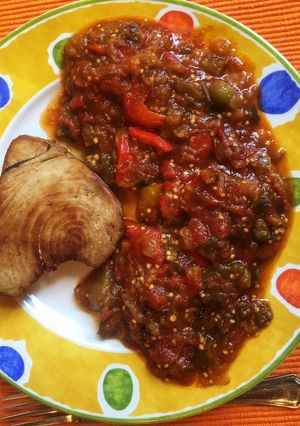 Máltai lecsó (Kapunata) - vegán variáció recept fotója