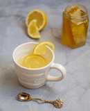 Hot honey, lemon and ginger tea