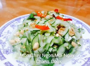 Hình của món Dưa leo trộn chay.