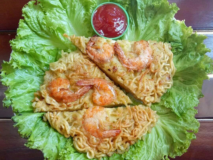 Resep Pizza Mie Isi Udang Anti Gagal