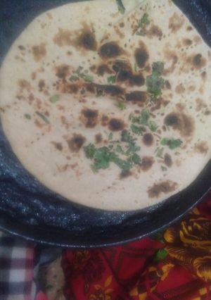 A picture of Wheat flour (Aata)tandoori naan at Home.