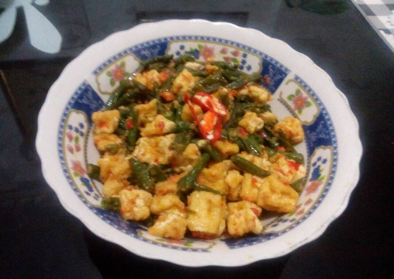 Balado tahu kacang panjang