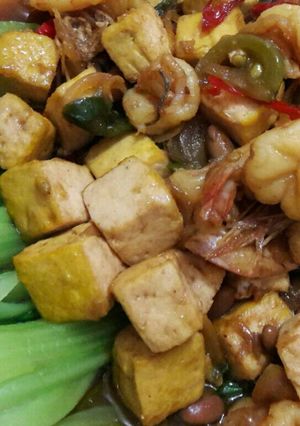 Foto resep Pokcoy siram Tahu Udang Tauco