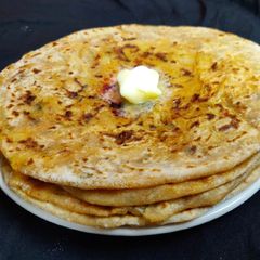 A picture of Aam ka paratha raw mango paratha.