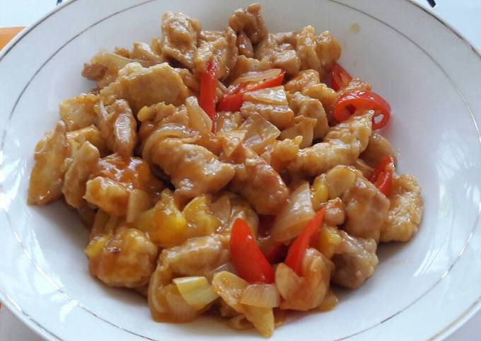 Langkah Mudah untuk Membuat Ayam nanas asam manis yang Lezat Sekali