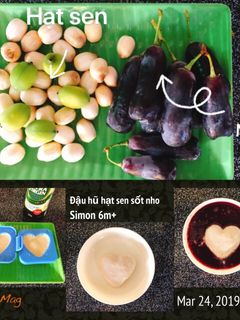 Hình của món Ăn dặm - Đậu hũ hạt sen sốt nho.